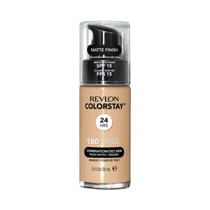 REVLON Colorstay Tono 180 Sand beige Base de maquillaje líquida y de larga duración, para pieles mixtas a grasas.