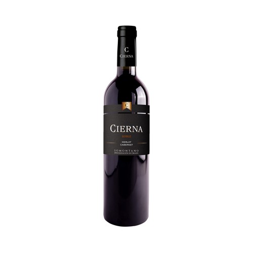 Vino tinto roble con denominación de origen Somontano CIERNA botella de 75 cl.