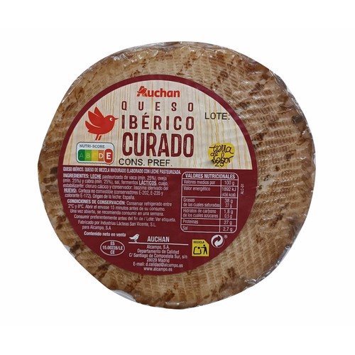 AUCHAN Queso mezcla curado, mini Producto Alcampo.