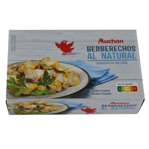 PRODUCTO ALCAMPO Berberechos pequeños al natural 60/80 lata de 63 g.