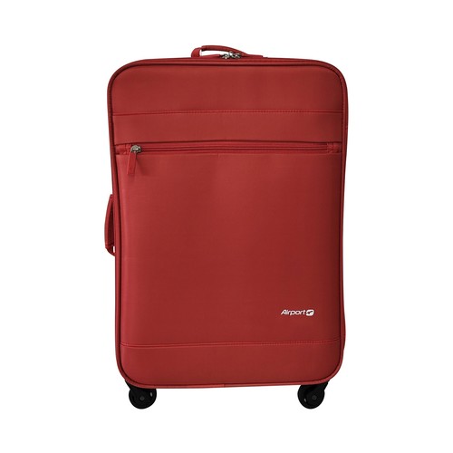 Maleta mediana tipo trolley talla M tela de 4 ruedas color rojo - Easy fly. AIRPORT