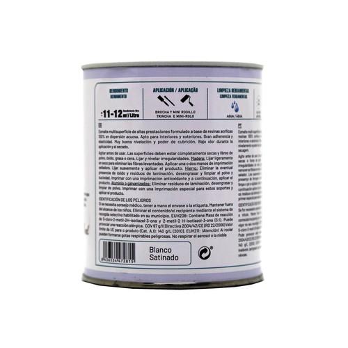 Esmalte satinado blanco, OK, 750ml.