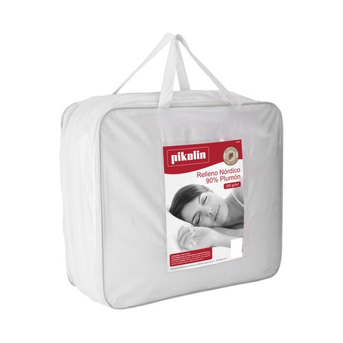 Relleno nórdico cama 90cm. 90% plumón, 250g/m², PIKOLIN.