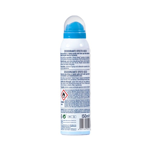 PODOVIS Desodorante en spray para pies efecto seco 24 horas PODOVIS 150 ml.