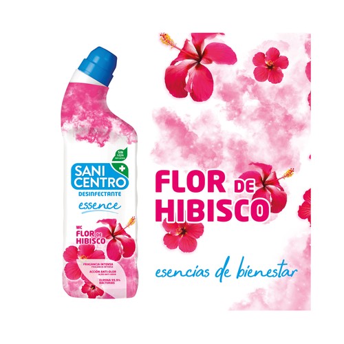 SANICENTRO Gel para WC esencia flor de hibisco 1L.