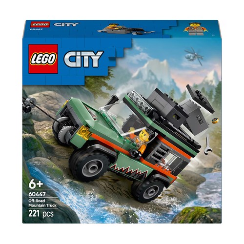 LEGO City Great Vehicles Todoterreno 4x4 de Montaña 60447, 221 piezas, +6 años.
