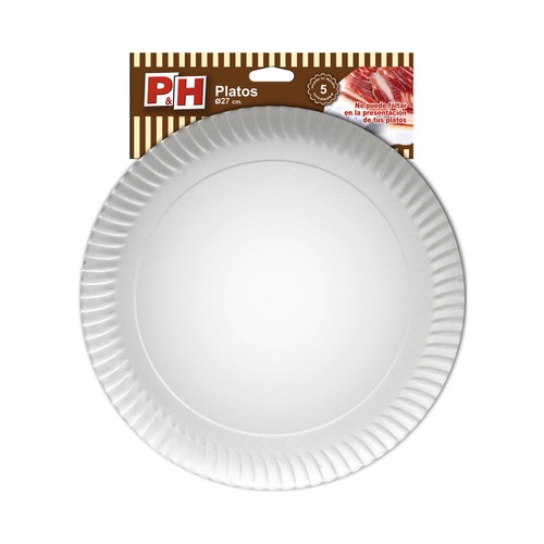 Platos de 27 centímetros de diámetro P&H 5 unidades.