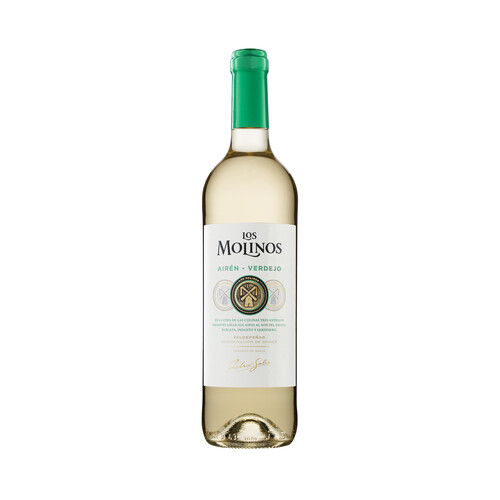 LOS MOLINOS  Vino blanco con D.O. Valdepeñas botella de 75 cl.