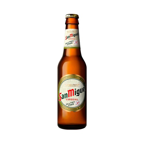 Cerveza sin gluten SAN MIGUEL, botella de 33 cl.