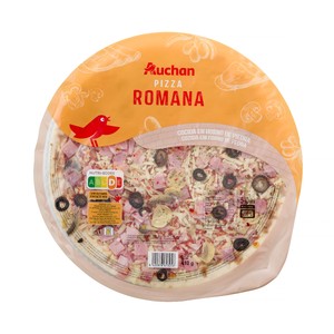 AUCHAN Pizza fresca Romana, cocida en horno de piedra 410 g. Producto Alcampo