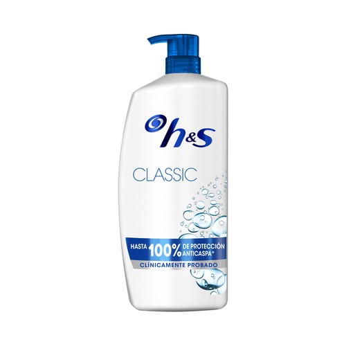 H&S Champú anticaspa de uso diario con micro bioma protect H&S Classic 1 l.