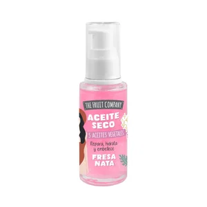 THE FRUIT COMPANY Aceite seco con 5 aceites vegetales (repara, hidrata y embellece), aroma a fresa y nata 40 ml.