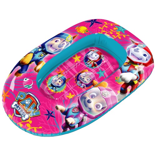 Barca hinchable de 120cm de largo con diseño surtido Peppa Pig o Patrulla Canina, SAICA.