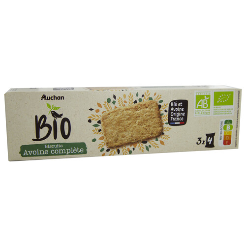 ALCAMPO ECOLÓGICO Galleta de avena integral ALCAMPO ECOLÓGICO 130 g.