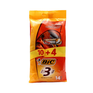 BIC Maquinilla de afeitar desechable con 3 hojas BIC Sensitive 3 14 uds.