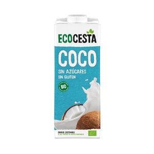 ECOCESTA Bebida vegetal de coco ecológica, sin azúcar 1 l.