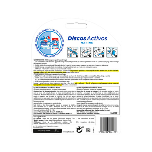 PATO Discos para WC activos aroma frescor marino PATO 6 uds.