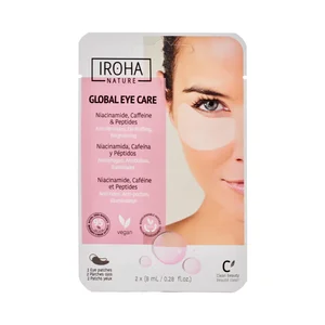 IROHA NATURE Parches de ojos Tisú, cuidado global 2 uds.