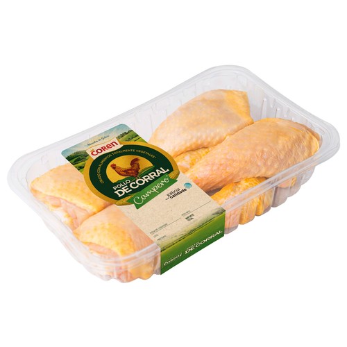COREN Jamoncitos con piel de pollo de corral (campero) Bandeja