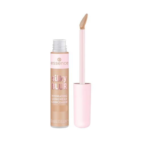ESSENCE Silky blur tono 190 medio melocotón rosado Corrector de cobertura completa, acabado mate sedoso.