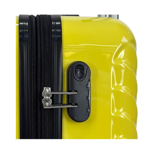 Maleta mediana tipo trolley 8 ruedas lock color amarillo. AIRPORT