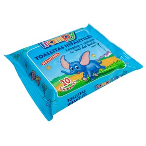 Trompy Toallitas Húmedas para Bebé sin Alcohol Trompy 20 Uds.