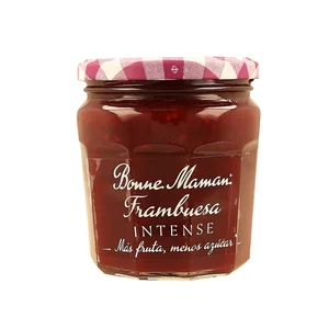 BONNE MAMAN Confitura de frambuesa reducida en azúcares 335 g.