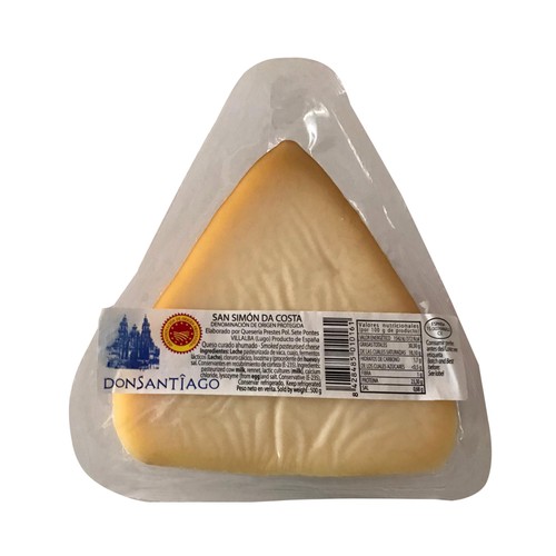 DON SANTIAGO Queso curado ahumado D.O.P. San Simón da Costa DON SANTIAGO 550 g.