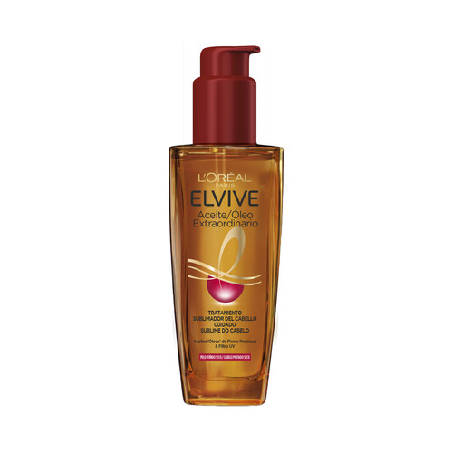 ELVIVE Tratamiento hidrantante, nutritivo y protector para cabellos teñidos secos ELVIVE Aceite extraordinario 100 ml.