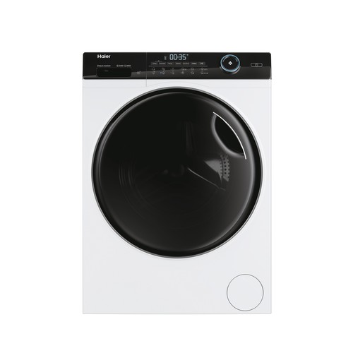 Lavadora HAIER HW80-B14959EU1-S 8KG blanca y negro, clasificación energética: A, 1400RPM, H: 85cm, A: 59,5cm, F: 58,3cm.