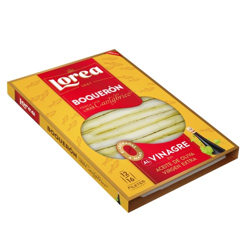 LOREA Filetes de boquerón del Cantábrico en aceite de oliva LOREA 120 g.