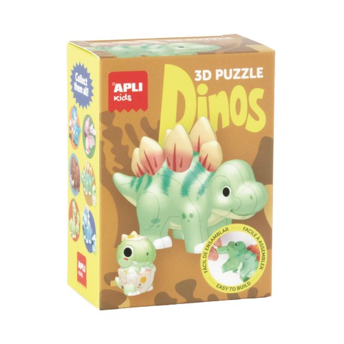 Manualidad dinosaurio 3D modelo Stegosaur. APLI KIDS