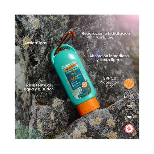 BABARIA Adventure Protector solar facial con FPS 50 (muy alto) 50 ml.