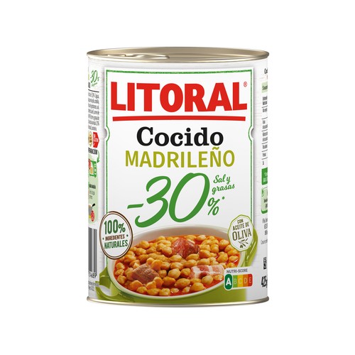 LITORAL Cocido Madrileño - 30 % sal y grasas 425 g.