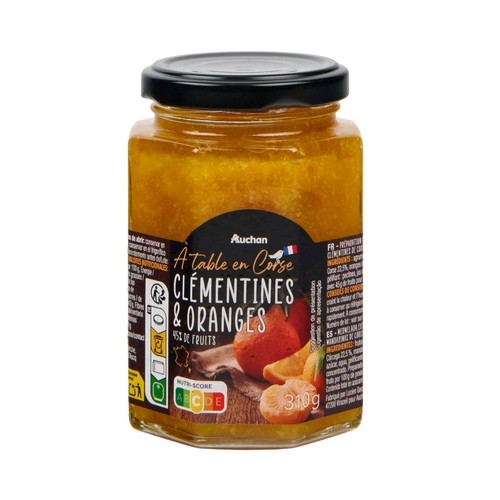 PRODUCTO ALCAMPO Mermelada clementina y naranja de Corcega 310 gr.