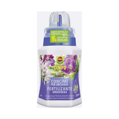 Botella de 0,25 litros con fertilizante líquido especial para orquídeas COMPO.