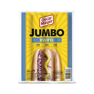 Imagen de OSCAR MAYER Salchichas cocidas de pavo con sabor ahumado OSCAR MAYER Jumbo 350 g.