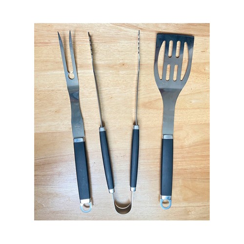 Set 3 piezas para barbacoa de 35cm en inox.