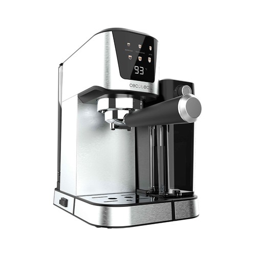Cafetera  semiautomática CECOTEC Power Espresso 20 Cream, café molido, 2 tazas, presión 20 bar, 1350W.