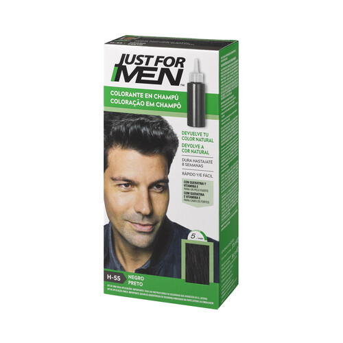 JUST FOR MEN Loción colorante para hombre tono H-55 negro JUST FOR MEN 30 ml.