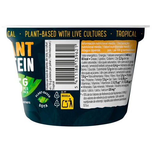 ALPRO Plant protein Especialidad de soja con mango y plátano, rico en proteina 200 g.