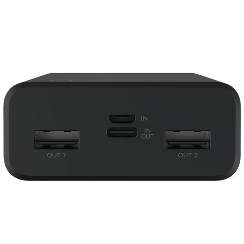 Batería externa QILIVE 20.000 Mah, carga rápida, 20W, color negro.