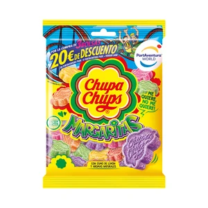 CHUPA CHUPS Caramelos de goma de sabores variados y aroma natural, Gomis Margarita 175 g.