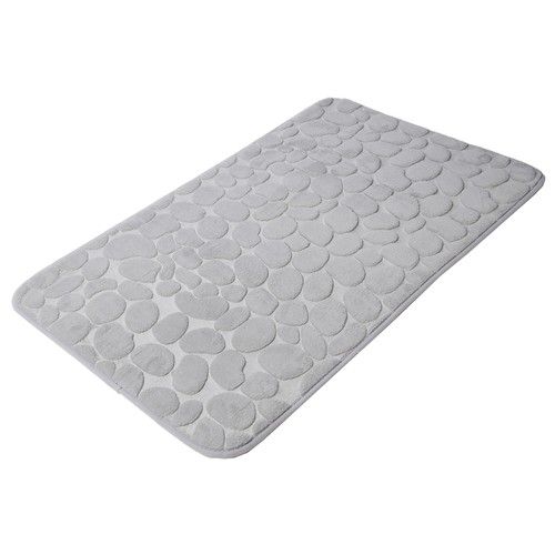 Alfombra de baño gris claro, 50x120cm.,1100g/m² de densidad, ACTUEL.