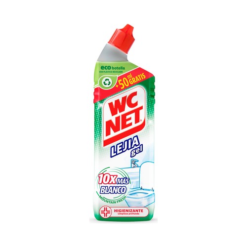 WC NET Gel limpiador WC aroma verde eucalipto 750 ml.