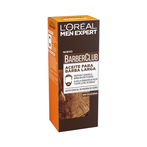 L"ORÉAL Men expert barber club Aceite para cuidar la barba larga 30 ml.