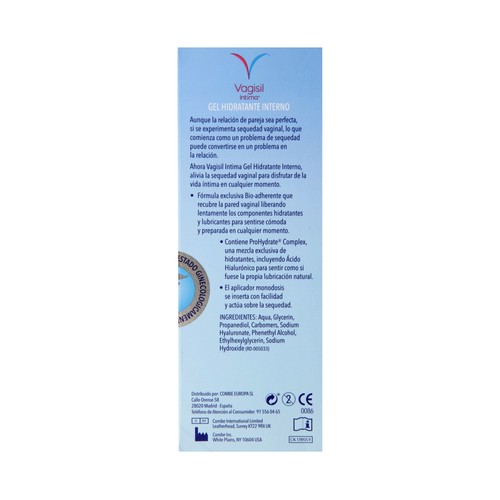 VAGISIL Gel hidratante interno en prácticas monodosis VAGISIL Intima 6 x 5 gr.