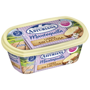 Imagen de CENTRAL LECHERA ASTURIANA Tarrina de mantequilla ligera sin lactosa CENTRAL LECHERA ASTURIANA 250 g.
