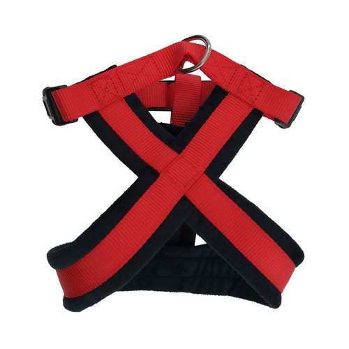 PRODUCTO ALCAMPO Arnés (2 cm) de color rojo, para perros de tamaño M 40 - 50 cm.