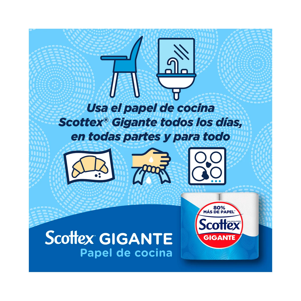SCOTTEX Gigante Rollo de papel de cocina formato XXL 2 uds.